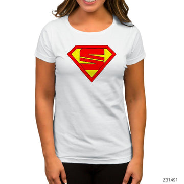 Seat Superman Beyaz Kadın Tişört