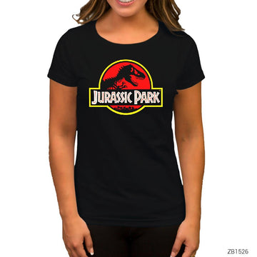 Jurassic Park Classic Siyah Kadın Tişört