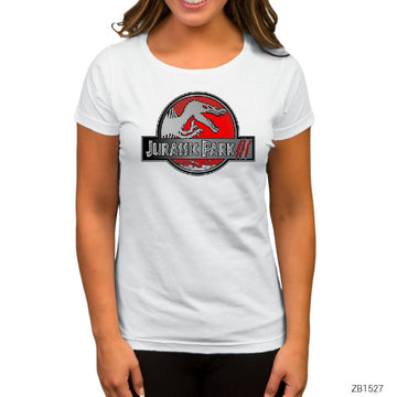 Jurassic Park Claw Beyaz Kadın Tişört