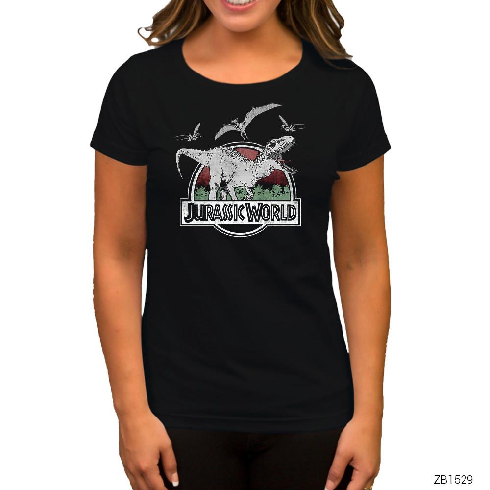 Jurassic Park Indominus Siyah Kadın Tişört