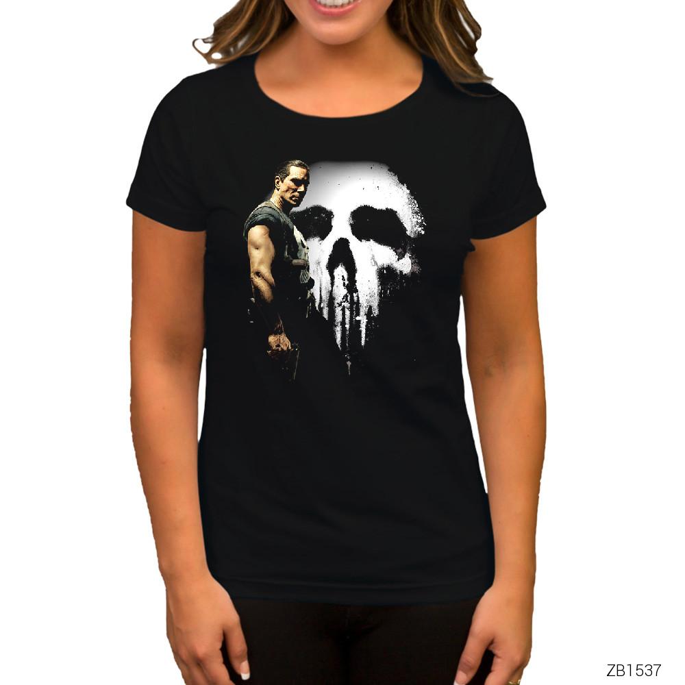 Punisher in the Shadow Siyah Kadın Tişört