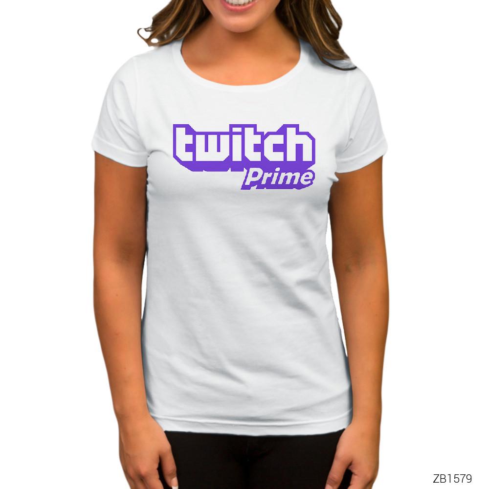 Twitch Prime Beyaz Kadın Tişört