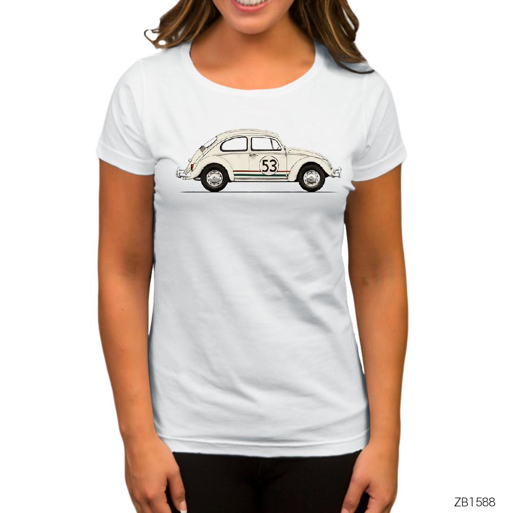 Volkswagen The Beetle 53 Beyaz Kadın Tişört