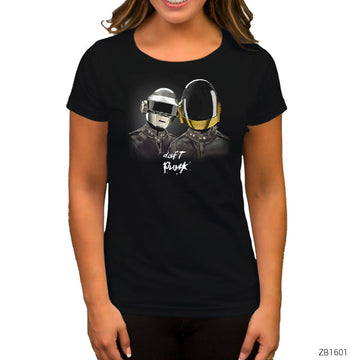 Daft Punk Siyah Kadın Tişört