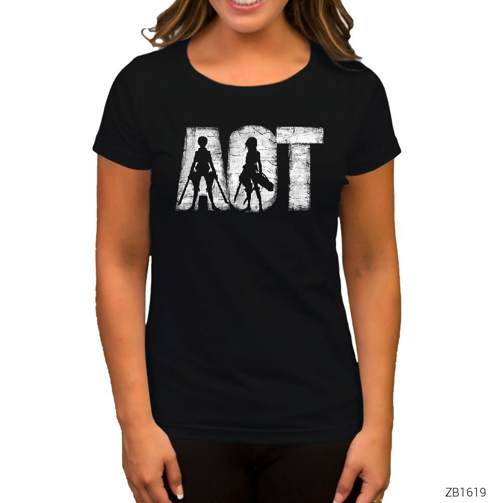 Attack on Titan Killer Siyah Kadın Tişört