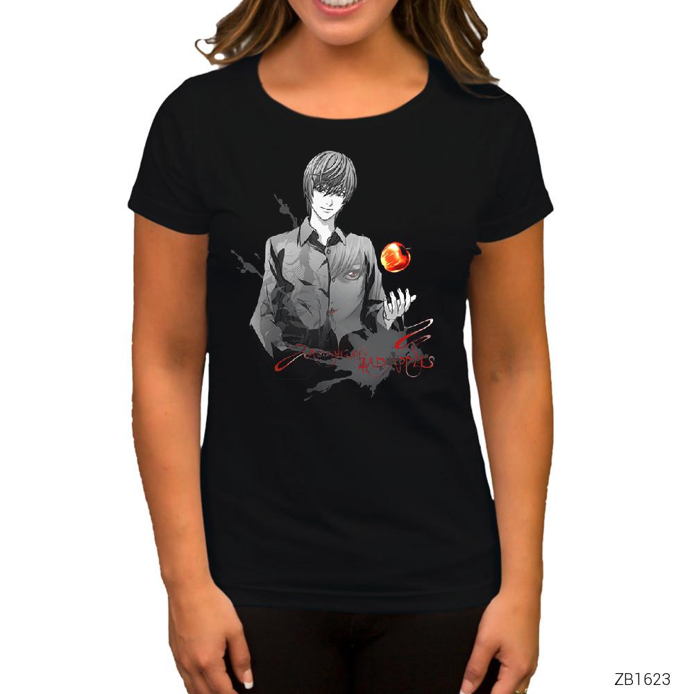Death Note Bad Apple Siyah Kadın Tişört