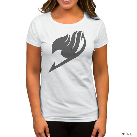 Fairy Tail Logo Beyaz Kadın Tişört