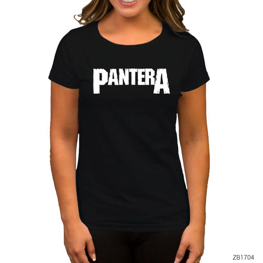 Pantera Logo Siyah Kadın Tişört