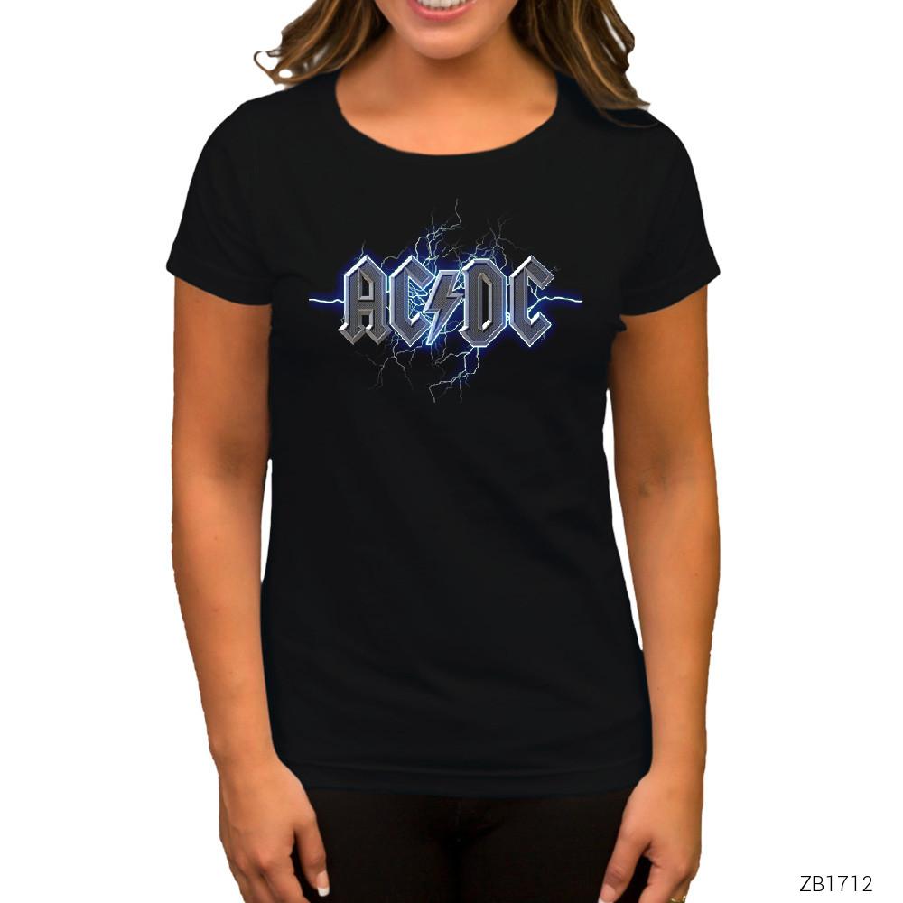 Ac Dc Electricity Siyah Kadın Tişört