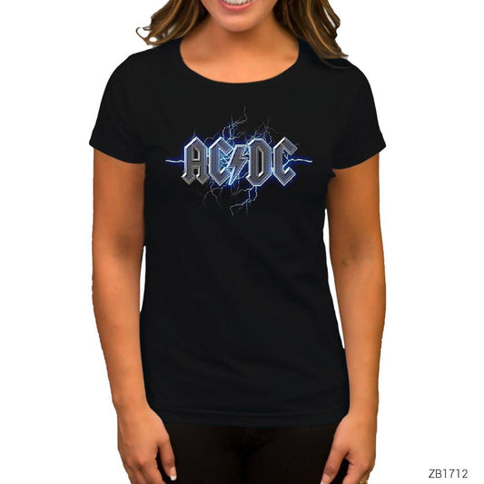 Ac Dc Electricity Siyah Kadın Tişört