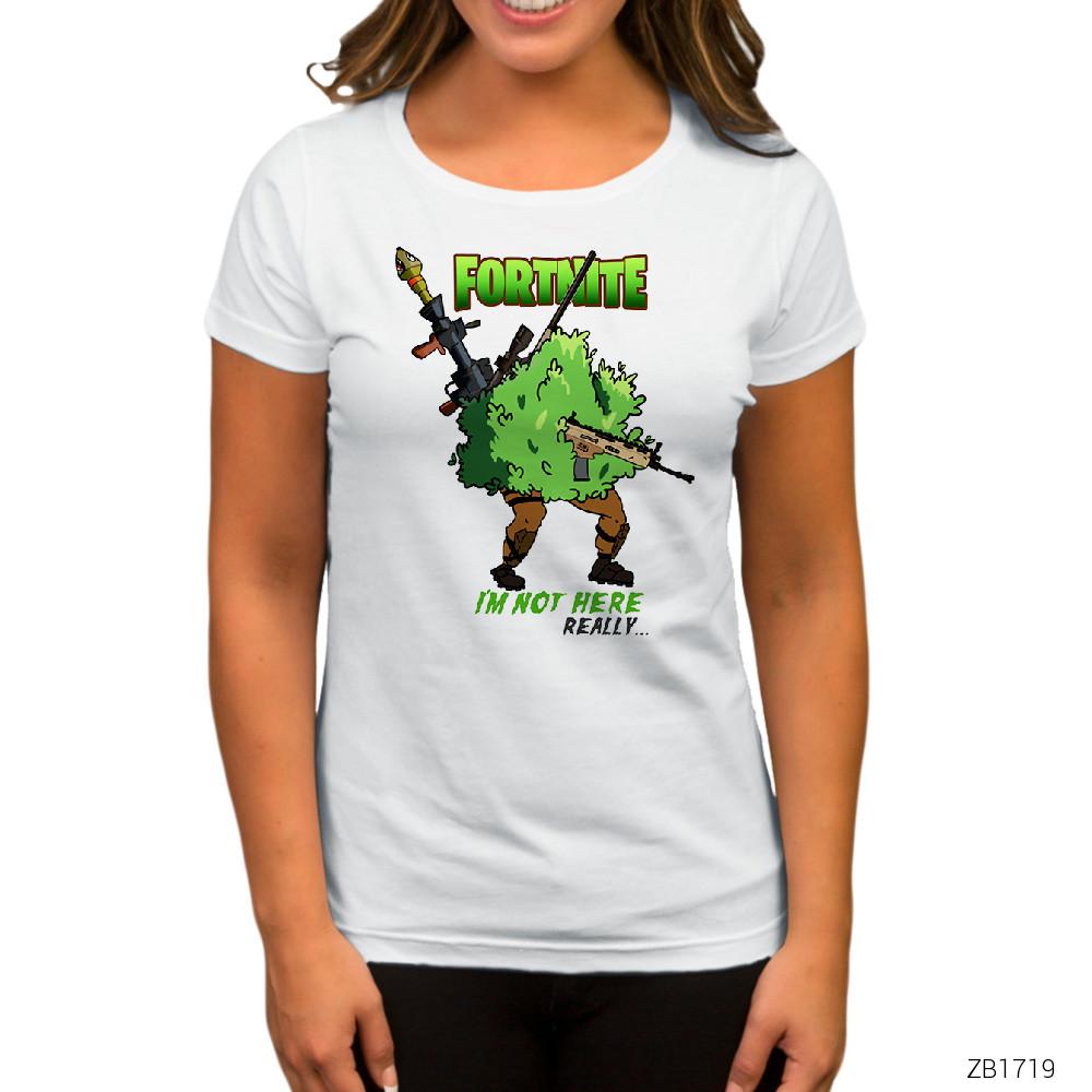Fortnite Im Not Here Beyaz Kadın Tişört