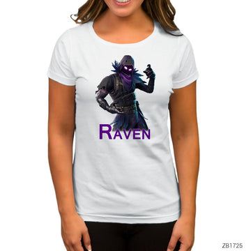Fortnite Raven Beyaz Kadın Tişört