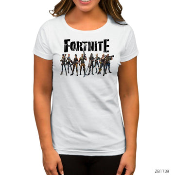 Fortnite Family Beyaz Kadın Tişört