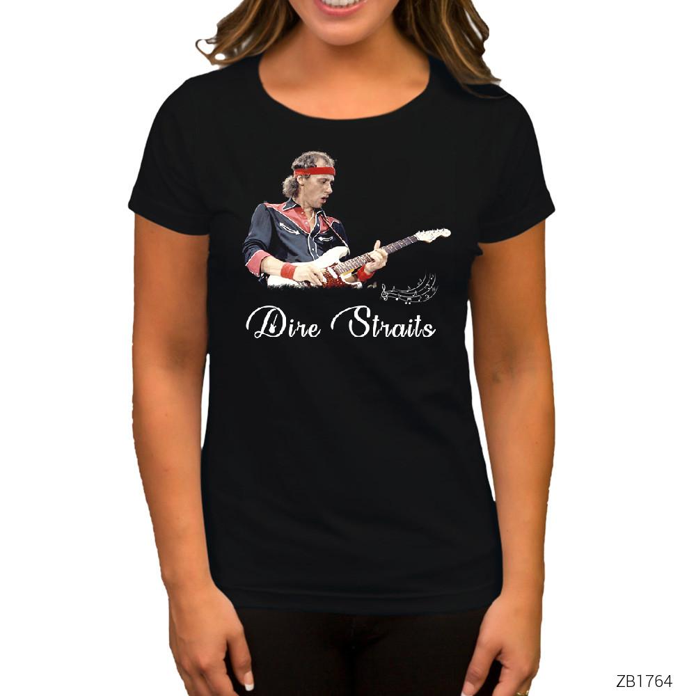 Dire Straits Solo Siyah Kadın Tişört