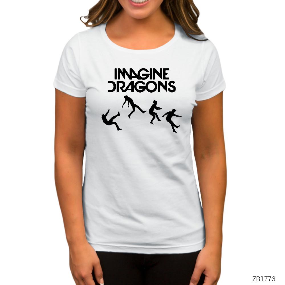 Imagine Dragons Fall Beyaz Kadın Tişört
