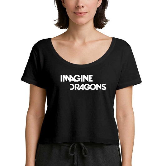 Imagine Dragons Logo Siyah Kadın Tişört