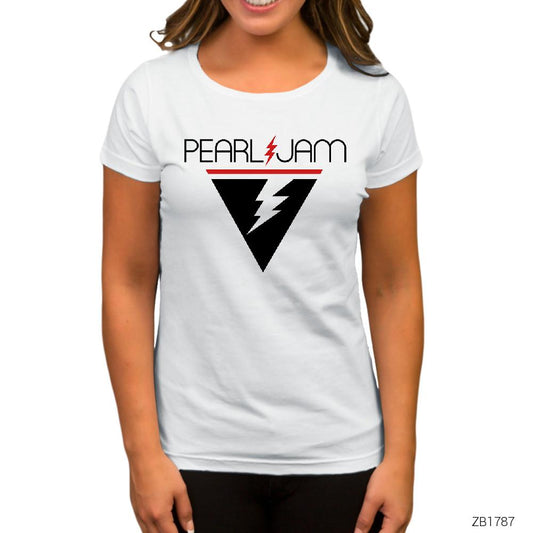 Pearl Jam Triangle Beyaz Kadın Tişört