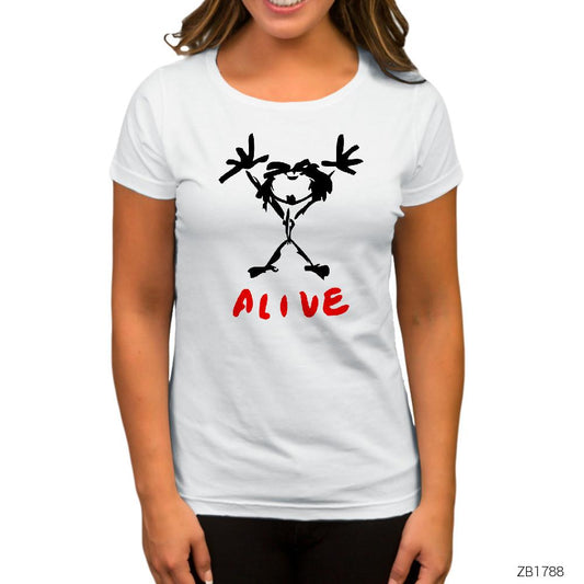 Pearl Jam Alive Beyaz Kadın Tişört