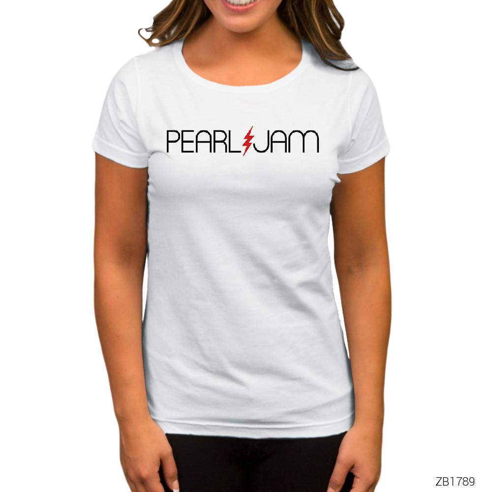 Pearl Jam Lighting Beyaz Kadın Tişört