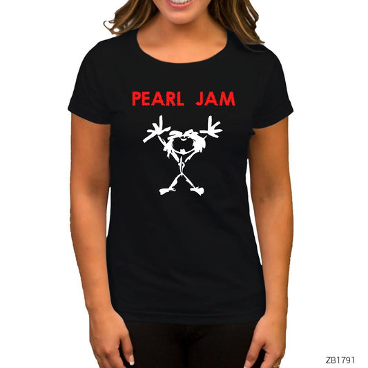 Pearl Jam Mascot Siyah Kadın Tişört