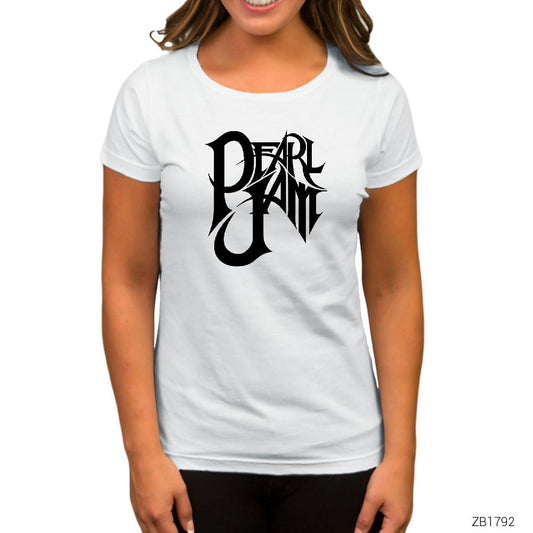 Pearl Jam Retro Beyaz Kadın Tişört