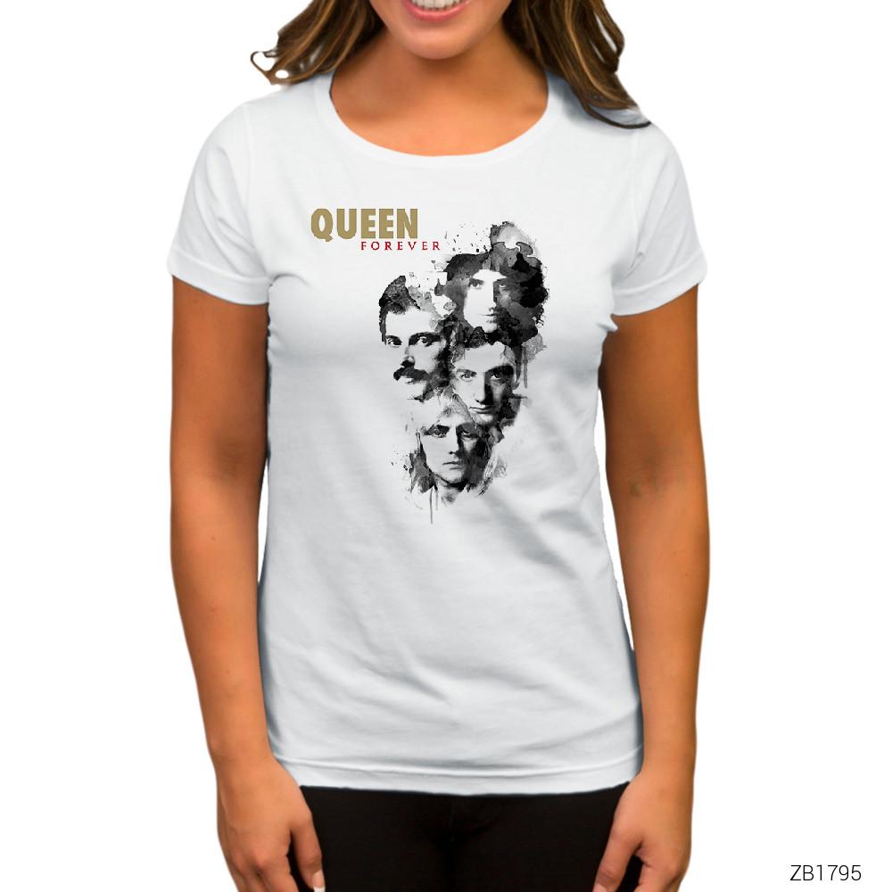 Queen Forever Beyaz Kadın Tişört
