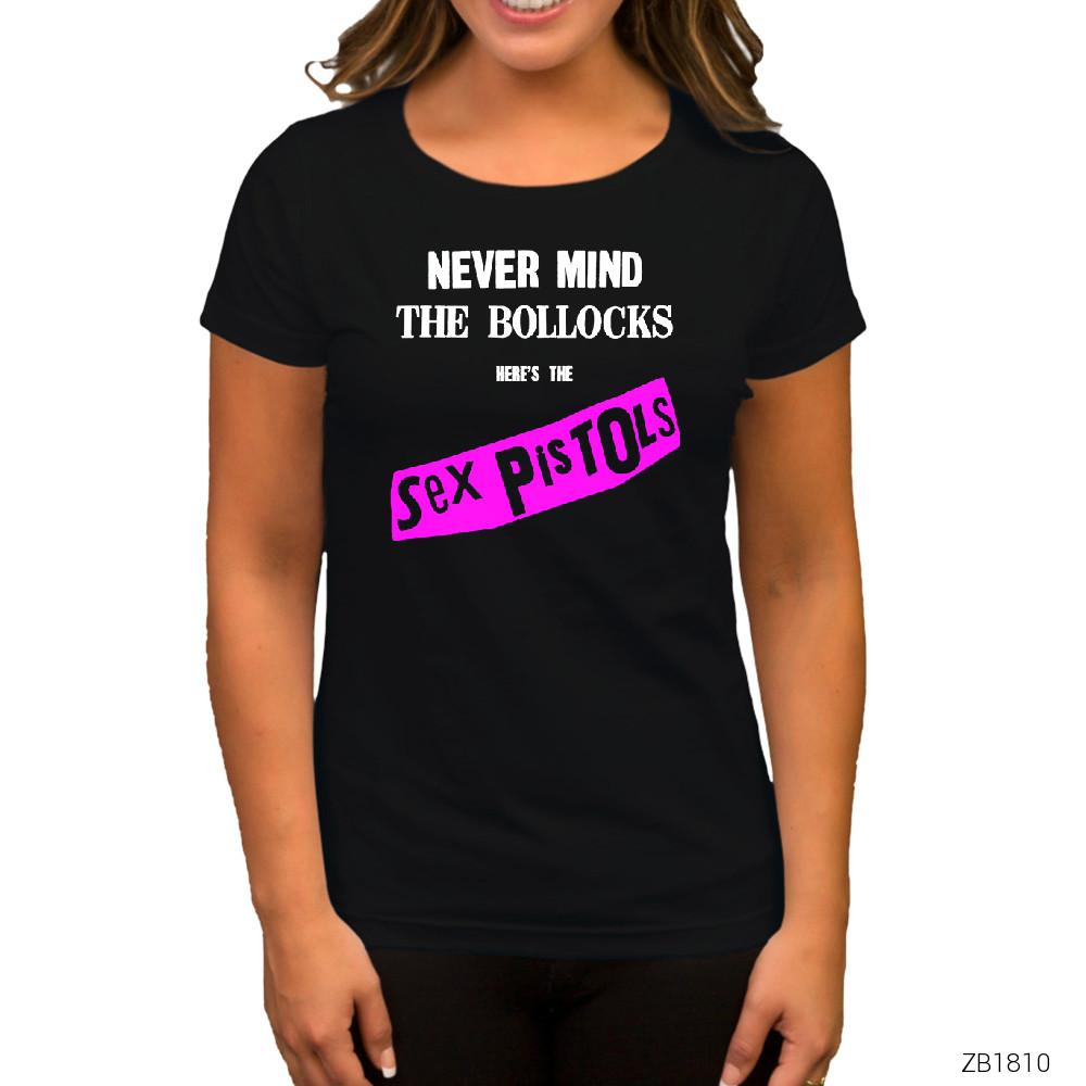 Sex Pistols Never Mind Siyah Kadın Tişört