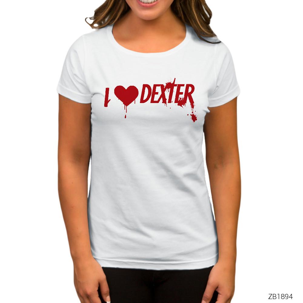 Dexter Love Beyaz Kadın Tişört