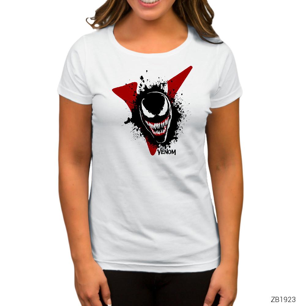 Venom Splash Beyaz Kadın Tişört