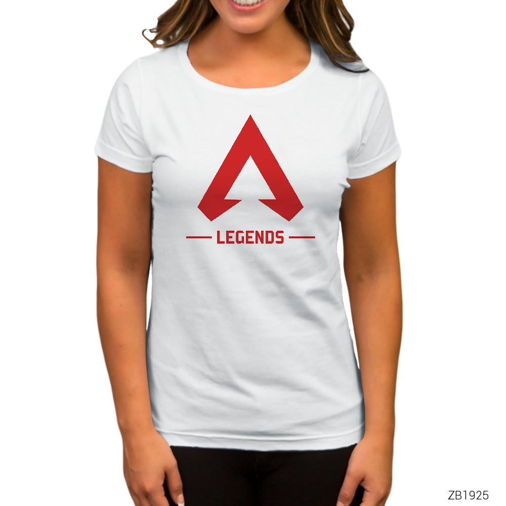 Apex Legends T Shirt Merch Icon Beyaz Kadın Tişört
