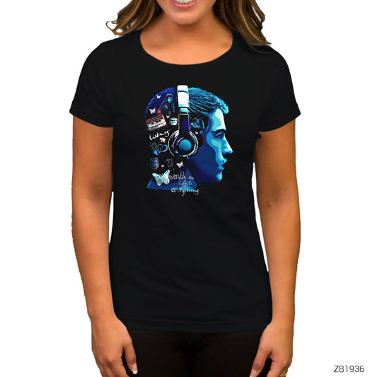 13 Reasons Why Clay Jensen Siyah Kadın Tişört