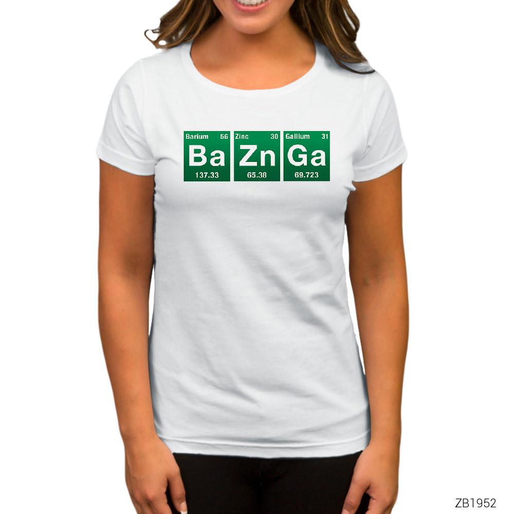 Bazinga Elements Beyaz Kadın Tişört