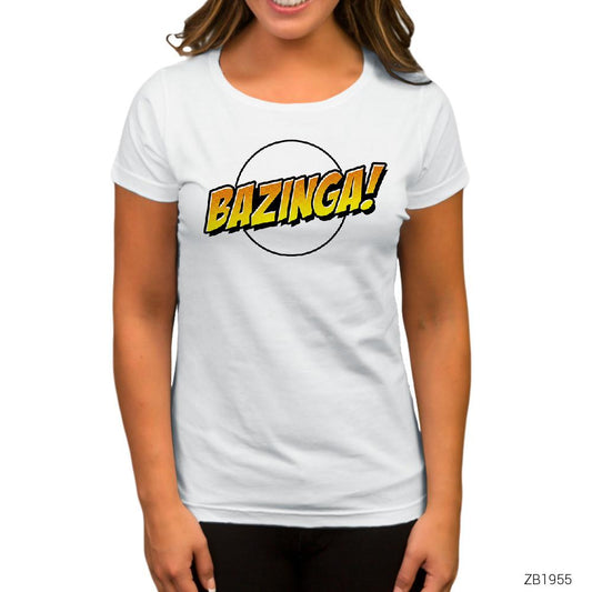 Bazinga Sheldon Cooper Beyaz Kadın Tişört
