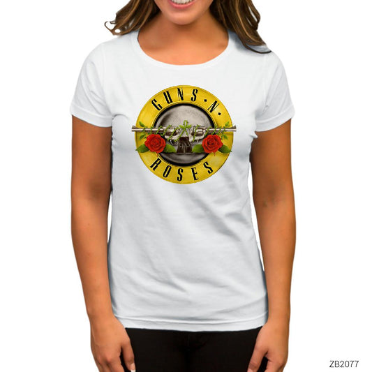 Guns N Roses Classic Beyaz Kadın Tişört