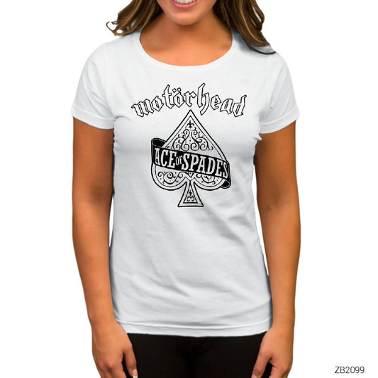 Motörhead Ace of Spades Beyaz Kadın Tişört