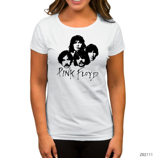 Pink Floyd Group Beyaz Kadın Tişört