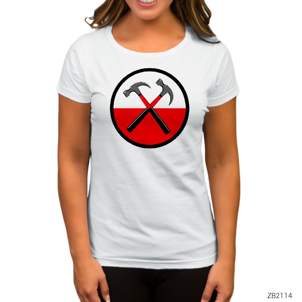 Pink Floyd The Wall Hammer Beyaz Kadın Tişört