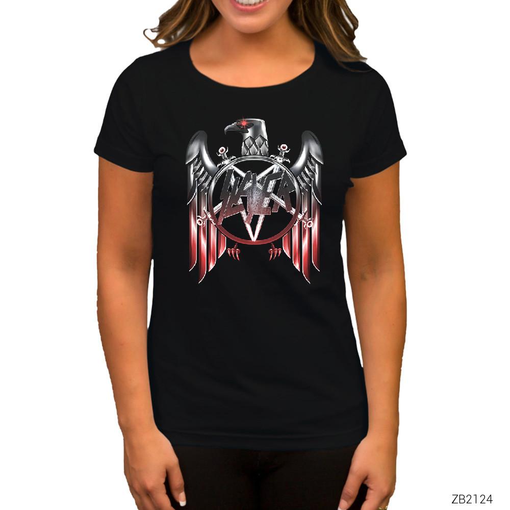 Slayer Metal Eagle Siyah Kadın Tişört