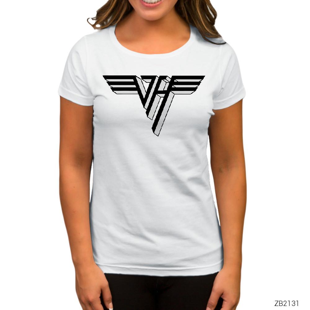 Van Halen 3D Logo Beyaz Kadın Tişört