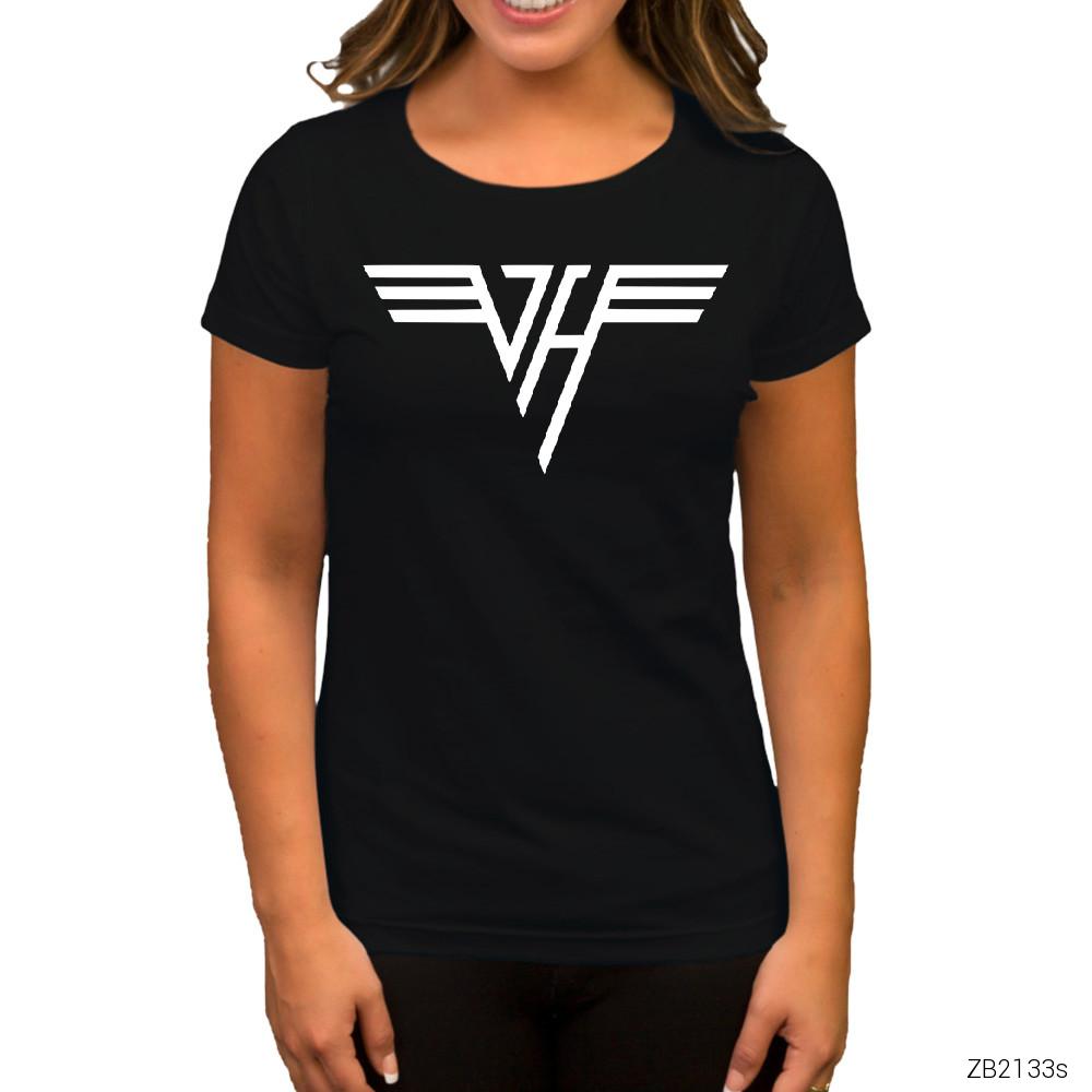 Van Halen Logo Classic Siyah Kadın Tişört