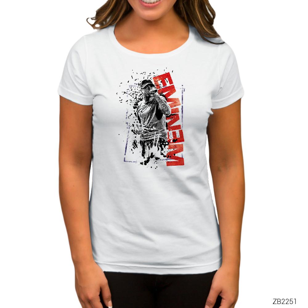 Eminem Crumble Poster Beyaz Kadın Tişört