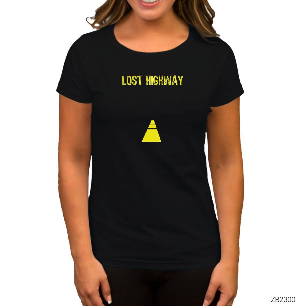 Lost Highway Siyah Kadın Tişört