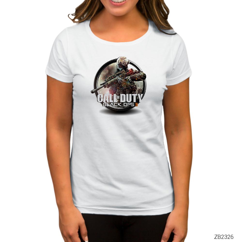 Call of Duty Black Ops II Beyaz Kadın Tişört