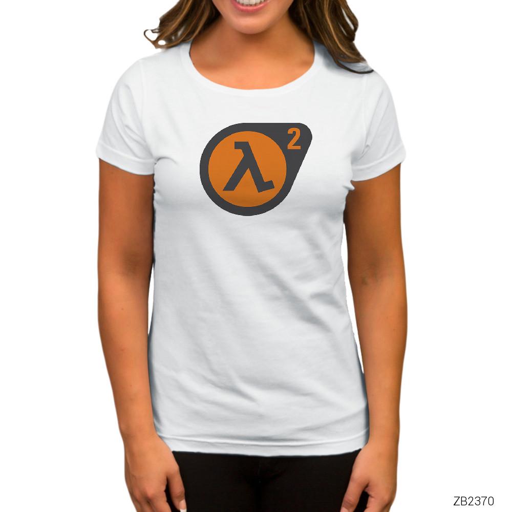 Half Life 2 Logo Beyaz Kadın Tişört