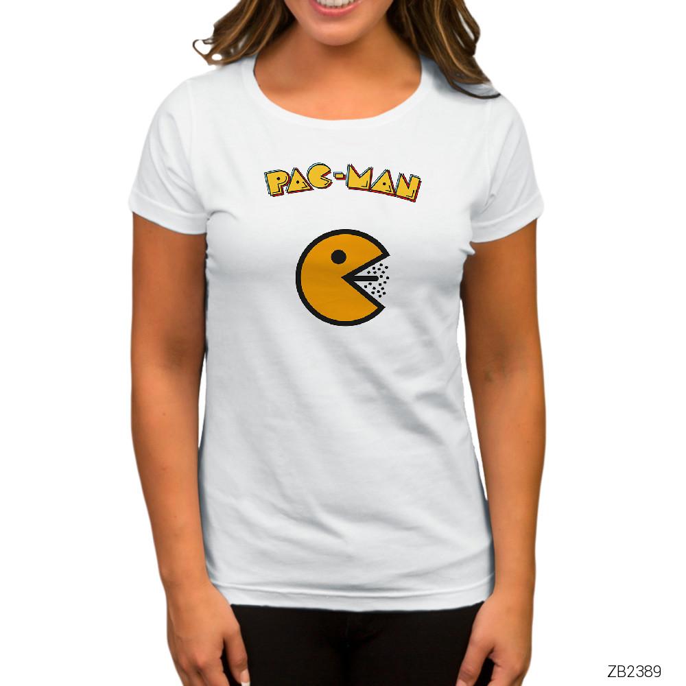 Pac-man Beyaz Kadın Tişört