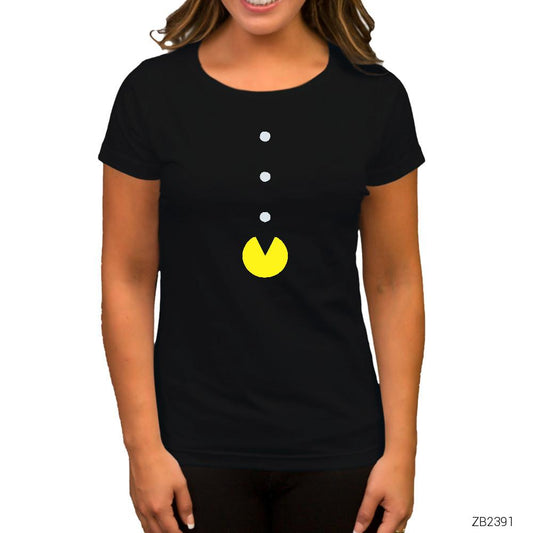 Pac-man Classic Siyah Kadın Tişört