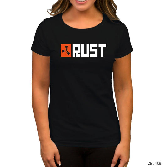 Rust Logo 1 Siyah Kadın Tişört