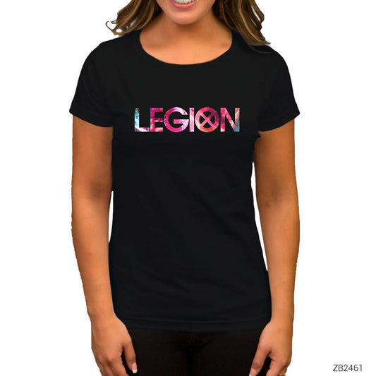 Legion Colors Logo Siyah Kadın Tişört