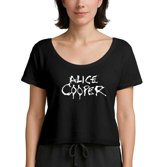 Alice Cooper Logo Siyah Kadın Tişört