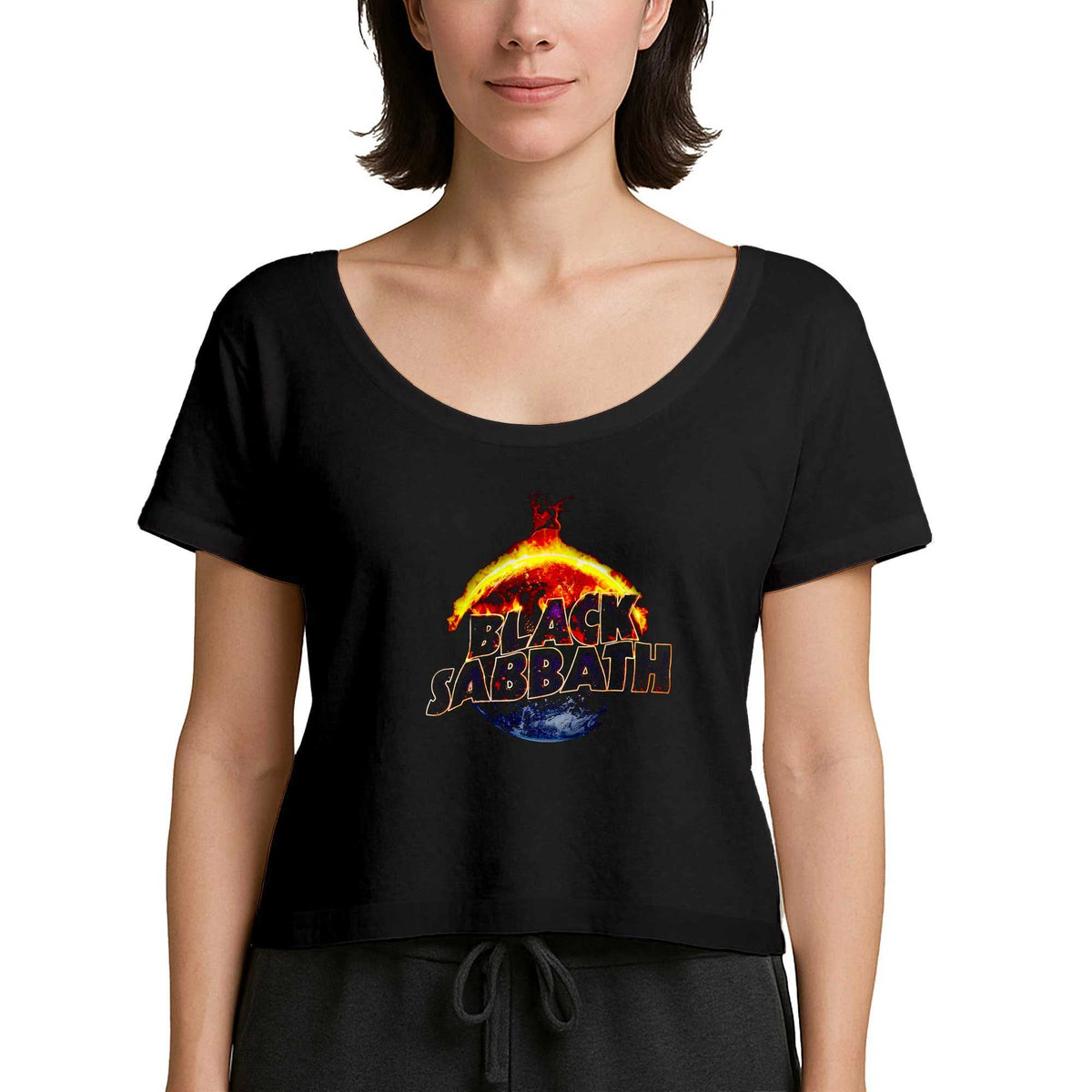 Black Sabbath World Siyah Kadın Tişört